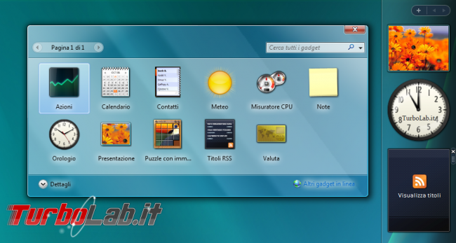 storia Windows, anno 2006: Windows Vista - windows vista sidebar gadget
