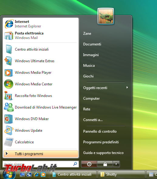 storia Windows, anno 2006: Windows Vista - windows vista start