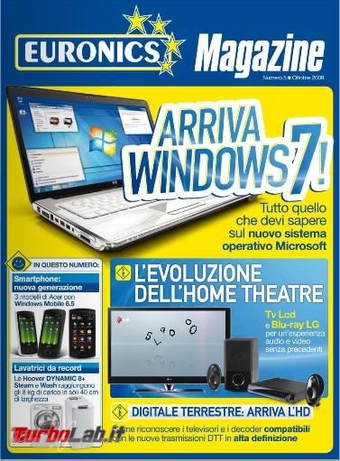 storia Windows, anno 2009: Windows 7 - volantino euronics windows 7
