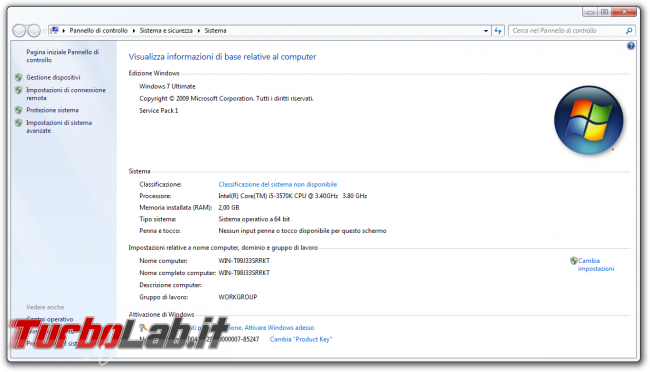 storia Windows, anno 2009: Windows 7 - windows 7 sistema