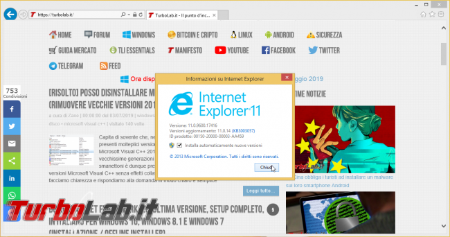 storia Windows, anno 2013: Windows 8.1 - internet explorer 11
