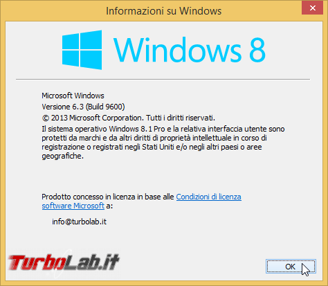 storia Windows, anno 2013: Windows 8.1 - winver windows 8.1