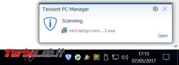 Tencent PC Manager l’antivirus cinese
 prova TurboLab.it