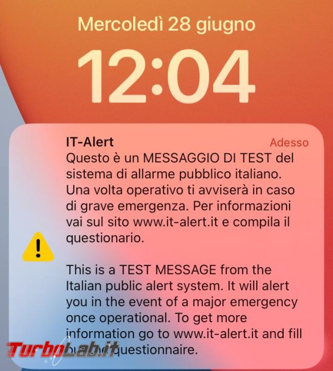 Terremoto Poggibonsi subito dopo messaggio test IT-Alert inviato smartphone Toscana - IMG-20230628-WA0002