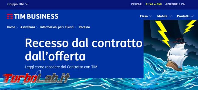 TIM: ’Odissea cessare linea telefonica