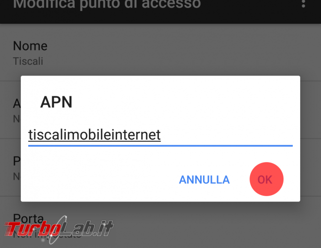 Tiscali: problemi collegamento Internet rete dati mobile 3G/4G LTE - Trucco risolvere - Screenshot_20170204-165345