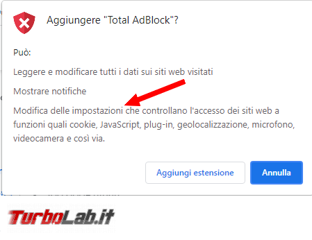 Total Adblock, l’estensione browser contro pubblicità, non installare mai