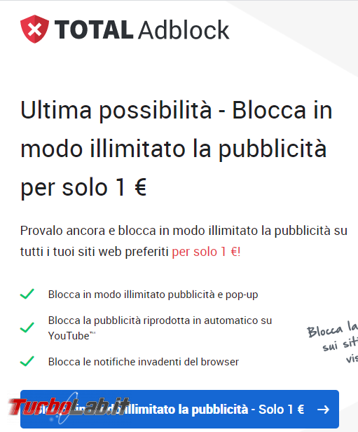 Total Adblock, l’estensione browser contro pubblicità, non installare mai