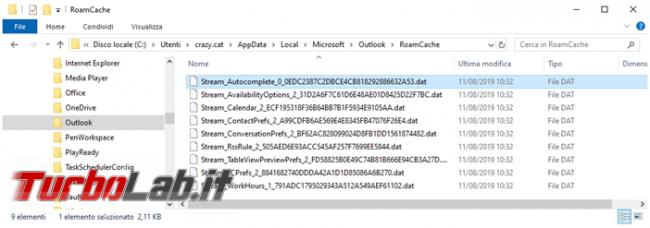 Trasferire l’autocompletamento indirizzi posta Outlook nuova configurazione