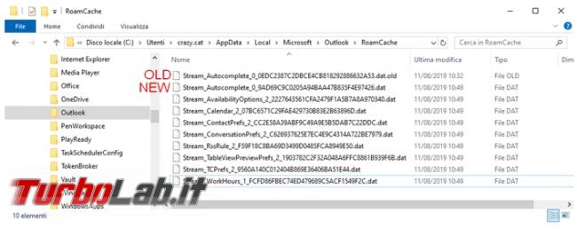 Trasferire l’autocompletamento indirizzi posta Outlook nuova configurazione