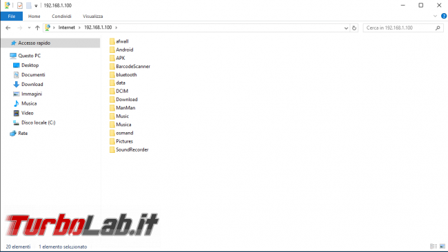 Trasferisci facilmente file Android computer (Windows, Linux, MacOS) FTP Server