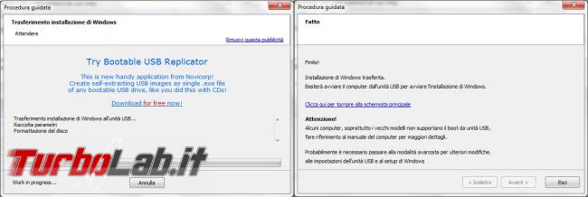 Trasferisci supporto d’installazione Windows disco, pendrive, USB WinToFlash