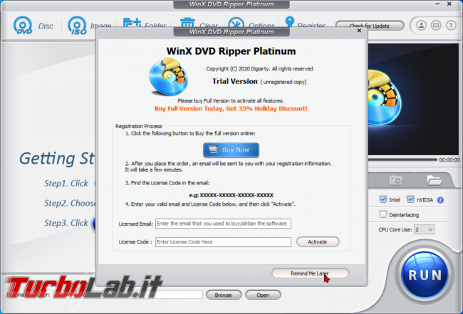 Trasformare film DVD file MP4 PC, smartphone, tablet: guida rip WinX DVD Ripper (conversione DVD MP4, H.264, AAC) - zShotVM_1589833524