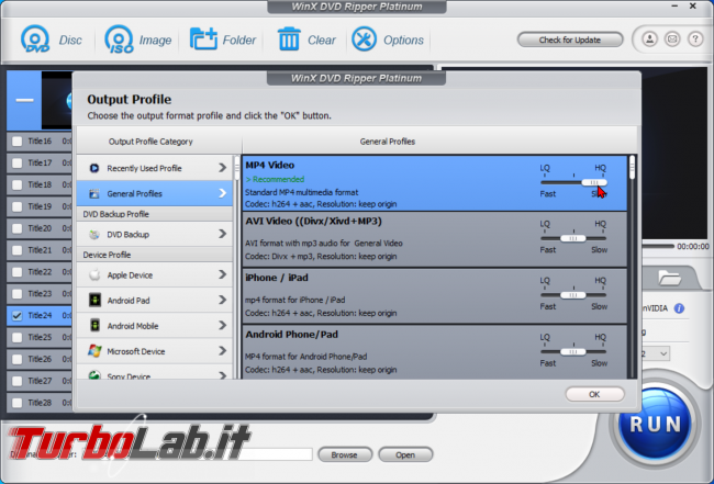 Trasformare film DVD file MP4 PC, smartphone, tablet: guida rip WinX DVD Ripper (conversione DVD MP4, H.264, AAC) - zShotVM_1589868565
