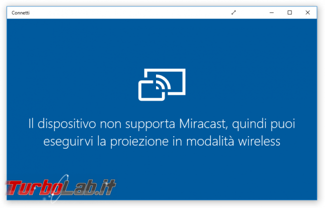 Trasformare PC Windows 10 ricevitore Miracast (Wireless Display) proiettare smartphone notebook monitor, senza fili - windows 10 connetti miracast