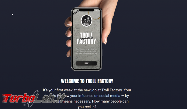 Troll Factory: browser game contro bufale disinformazione - FrShot_1570811183