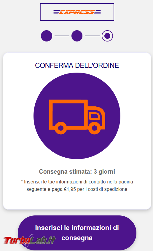 truffa Natale dell’ordine tracciamento pacco consegna (approfondimento)