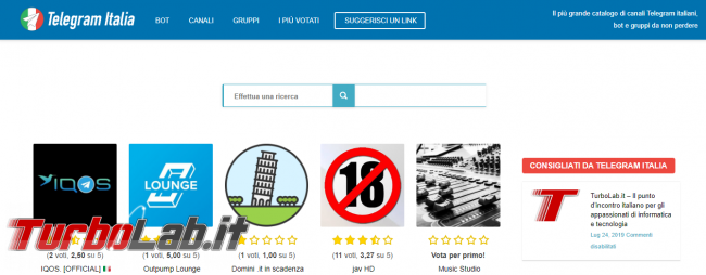 TurboLab.it è consigliato Telegram Italia - Annotazione 2019-08-12 154211