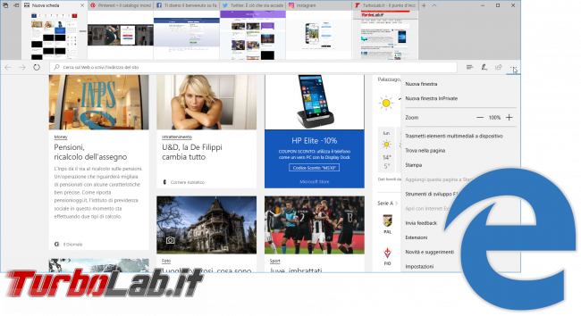 Tutte novità Microsoft Edge Windows 10 1703, Creators Update - Microsoft edge windows 10 1703 creators update