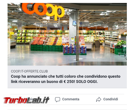 Tutti coloro condividono questo link riceveranno buono Coop 250 € solo oggi: non cadete tranello! - FrShot_1586947362