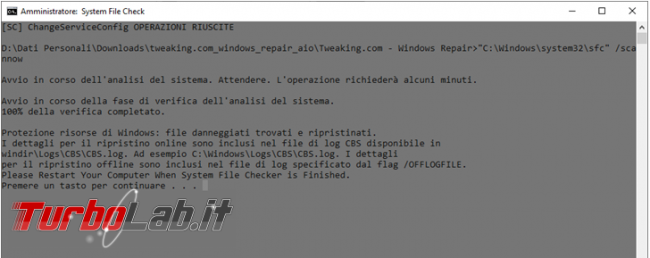 Tweaking.com Windows Repair, software ripara problemi Windows