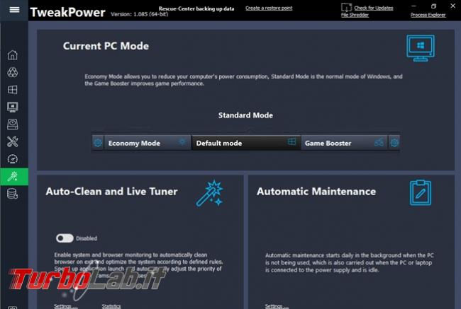 TweakPower ottimizza ripara sistema operativo
