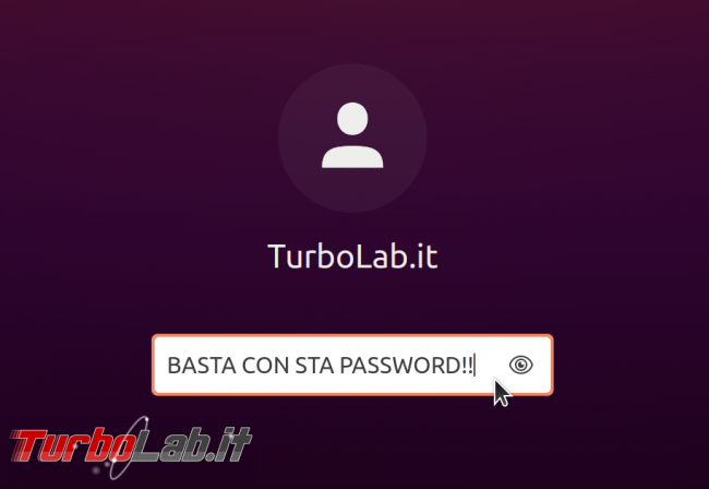 Ubuntu 20.04: come disattivare blocco automatico dopo 5 minuti richiesta password