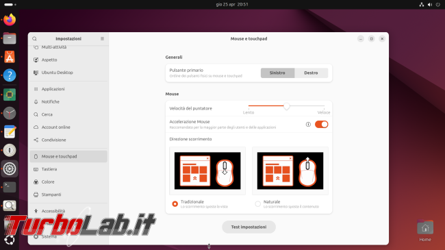 Ubuntu 24.04: 10 novità principali link download ISO finale (versione 2024, video) - ubuntu 24.04 mouse touchpad