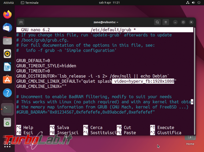 Ubuntu Hyper-V schermo intero: come modificare risoluzione full HD (1920x1080)