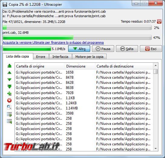 Ultracopier migliora gestione copia file Windows