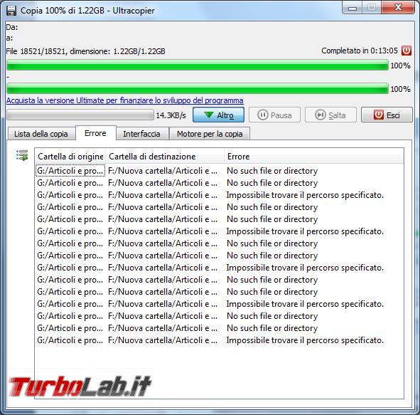 Ultracopier migliora gestione copia file Windows