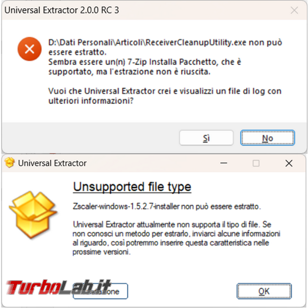 Universal Extractor 2 l’estrattore universale (quasi) tutti tipi archivi file d’installazione