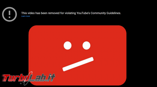 [Upd: errore tecnico, video ripristinati] YouTube contro criptovalute: decine video rimossi ( ) - youtube video rimosso