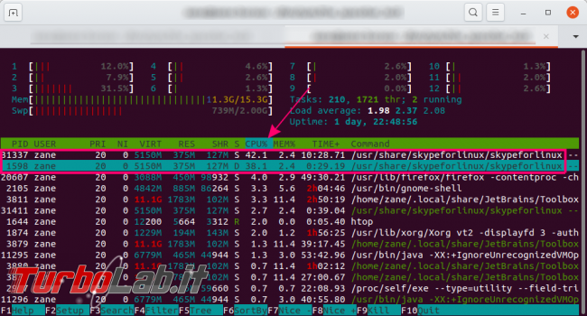 [Upd: problema persiste] Skype 8.53, 8.54 Linux: alto consumo CPU ventole massimo dopo ultimo aggiornamento (Ubuntu / Mint) - htop skype linux alta cpu