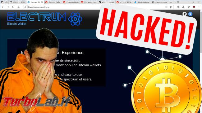 [Upd: truffa continua!] Wallet Electrum hackerato: rubati Bitcoin 1 milione dollari (video)