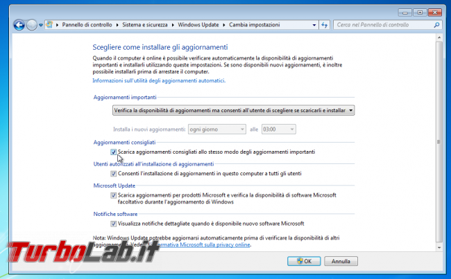 upgrade Windows 10 è ora (quasi) automatico: Windows Update propone come &quot;Consigliato&quot; - windows update scarica aggiornamenti consigliati