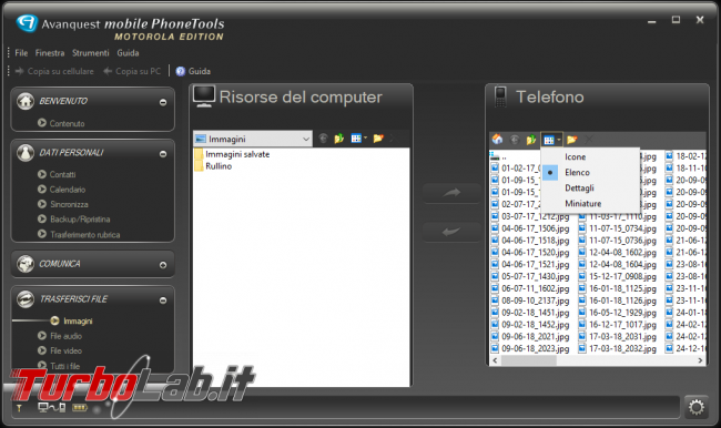 Vecchio telefono Motorola RAZR / KRZR: come recuperare / copiare foto PC Windows 10 (guida)