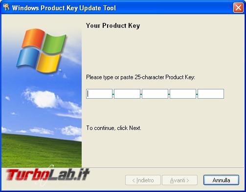 Verificare attivazione Windows cambio numero licenza