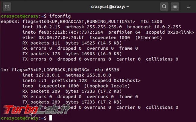 Visualizzare l’indirizzo IP, pubblico privato, computer Ubuntu