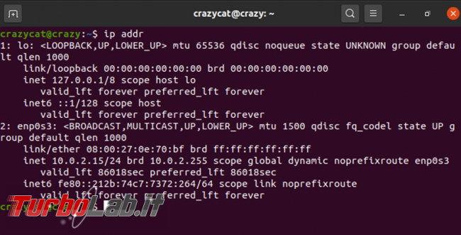 Visualizzare l’indirizzo IP, pubblico privato, computer Ubuntu