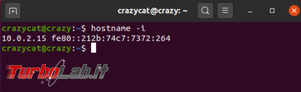 Visualizzare l’indirizzo IP, pubblico privato, computer Ubuntu