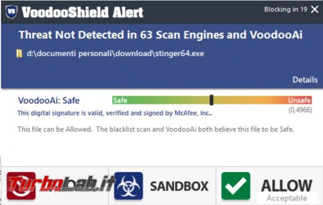 VoodooShield protegge sistema operativo eseguibili sconosciuti