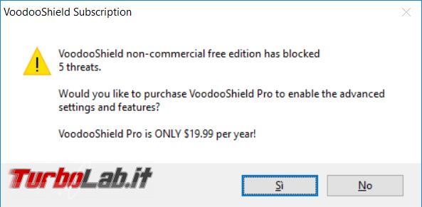 VoodooShield protegge sistema operativo eseguibili sconosciuti