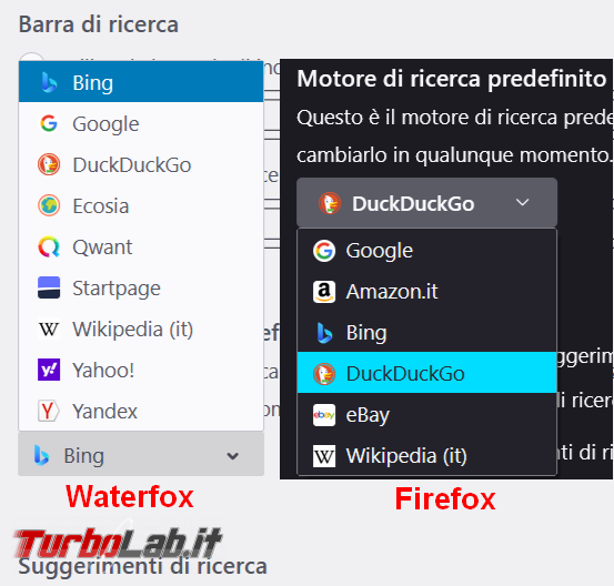 Waterfox browser alternativo soliti noti