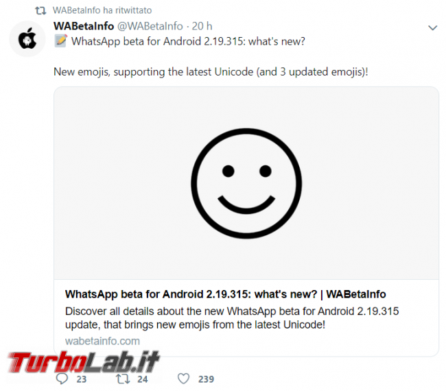 WhatsApp: interfaccia scura ormai pronta nuove emoticon arrivo - FrShot_1572972157