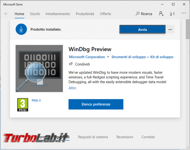 WinDbg permette analizzare schermate blu Windows