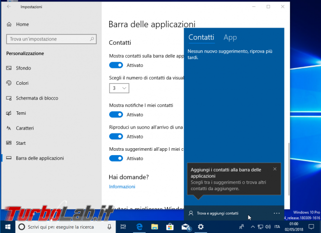 Windows 10 1803: tutte novità aggiornamento Aprile 2018