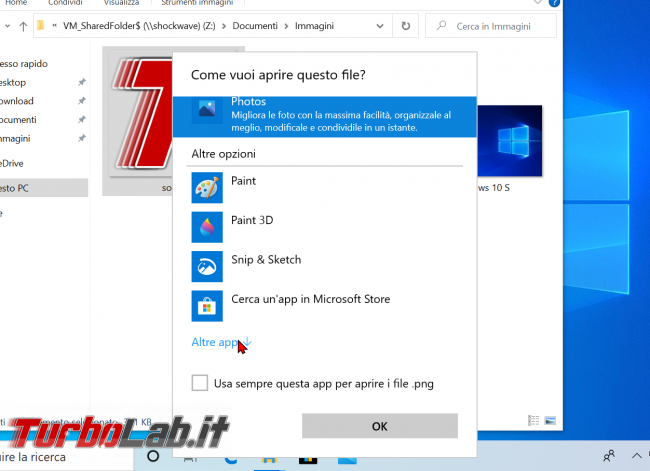 Windows 10: come attivare/installare Visualizzatore foto Windows 7/Windows 8 sostituire app Foto (ripristinare Visualizzatore immagini) - zShotVM_1591128715