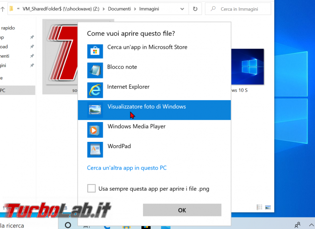 Windows 10: come attivare/installare Visualizzatore foto Windows 7/Windows 8 sostituire app Foto (ripristinare Visualizzatore immagini) - zShotVM_1591128746