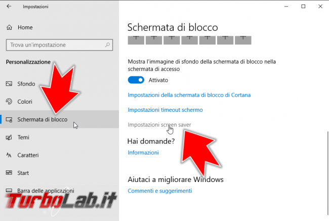Windows 10: come bloccare automaticamente PC notebook dopo 5/10/15 minuti inattività